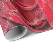 Happy Moederdag of Jouw tekst Floral Red Roses Cadeaupapier (Rol Hoek)
