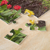 Happy Moederdag of Jouw tekst Natuur Park Floral Legpuzzel (Zijkant)