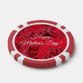 Happy Moederdag of Jouw tekst Red Roses Floral Poker Chips (Enkel)