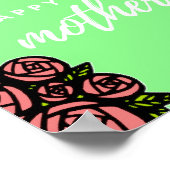 Happy moederdag on green poster (Hoek)