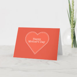 Happy Moederdag Oranje Hart Wenskaart Kaart