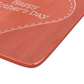 Happy Moederdag Oranje Heart Snijplank (Hoek)