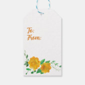 Happy Moederdag Oranje Rozen Floral Gift Labels Cadeaulabel (Achterkant)