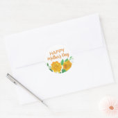 Happy Moederdag Oranje Rozen Floral Ronde Sticker (Envelop)