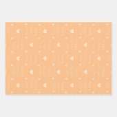 Happy Moederdag oranje thema set van 3 Inpakpapier Vel (Voorkant 2)