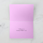 Happy Moederdag Oranje, Violet Cattleya Orchid Kaart (Binnen)