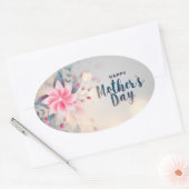 Happy Moederdag Ovale Sticker (Envelop)