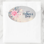 Happy Moederdag Ovale Sticker (Tas)