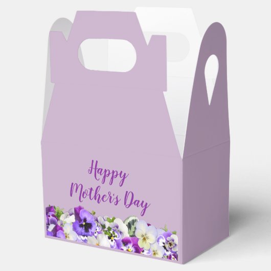 Happy Moederdag Paars Floral Bedankdoosjes (Geopend)