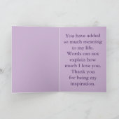 Happy Moederdag Paars Floral Kaart (Binnen)