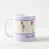 Happy Moederdag Paarse Irises World's Best Mam Mok (Links)