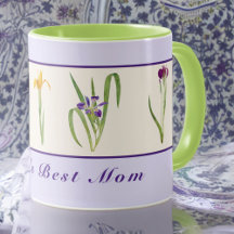 Happy Moederdag Paarse Irises World's Best Mam