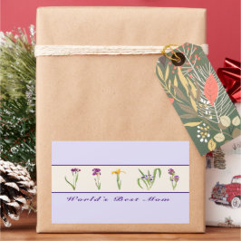 Happy Moederdag Paarse Irises World's Best Mam Rechthoekige Sticker