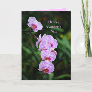 Happy Moederdag Paarse Phalaenopsis Orchid Card Kaart