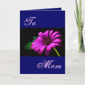 Happy Moederdag Paarse Roze Daisy III Kaart (Voorkant)