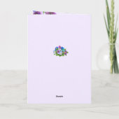 Happy Moederdag Pansy Violet Flowers Waterverf Feestdagen Kaart (Achterkant)