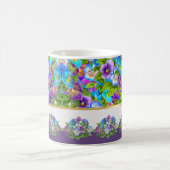 Happy Moederdag Pansy Violet Flowers Waterverf Koffiemok (Center)