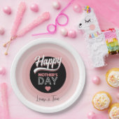 Happy moederdag papieren bordje (Feest)