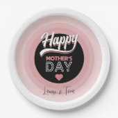 Happy moederdag papieren bordje (Voorkant)