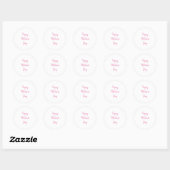 Happy Moederdag Party 2024 Roze Eenvoudig Modern Ronde Sticker (Vel)