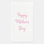 Happy Moederdag Party Roze Wit Eenvoudig 2024 Servet (Voorkant)