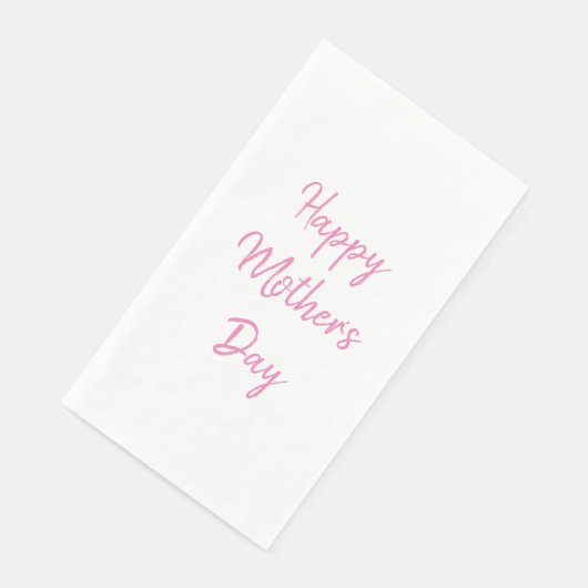 Happy Moederdag Party Roze Wit Eenvoudig 2024 Servet (Hoek)