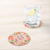 Happy Moederdag,  pastelroze, Kartonnen Onderzetters (Insitu)