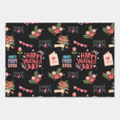 Happy Moederdag Pattern Inpakpapier Vel (Voorkant)