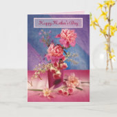 Happy Moederdag Peonies Kaart (Gele Bloem)