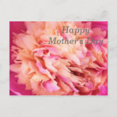 Happy Moederdag Peony Briefkaart (Voorkant)