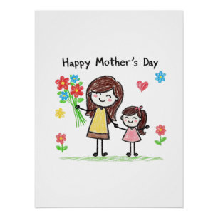 Happy Moederdag Perfect Poster
