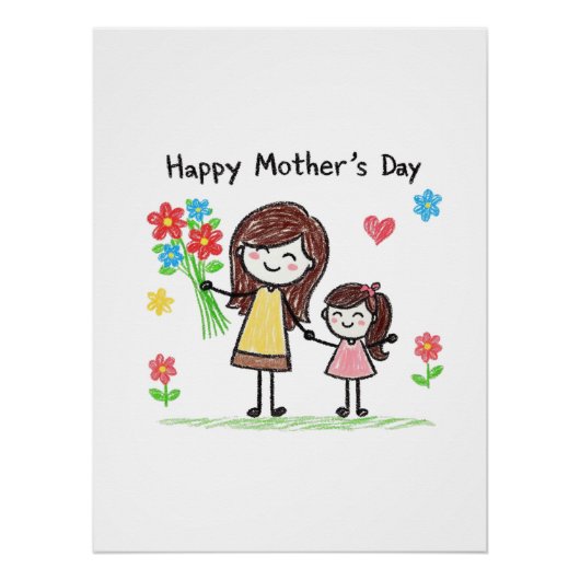 Happy Moederdag Perfect Poster (Voorkant)