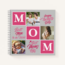 Happy Moederdag Personaliseer de tekst van de foto Notitieboek