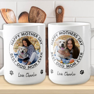 Happy Moederdag Personalized Pet Photo Dog mama Koffiemok