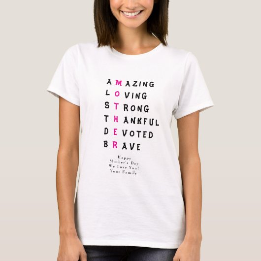 Happy Moederdag Persoonlijk T-shirt (Voorkant)