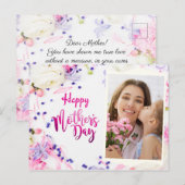 Happy Moederdag Persoonlijke foto Briefkaart (Voorkant / Achterkant)