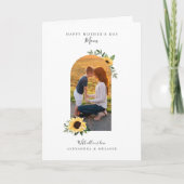 Happy Moederdag Photo Arch Waterverf Sunflower Kaart (Voorkant)