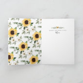 Happy Moederdag Photo Arch Waterverf Sunflower Kaart (Binnen)