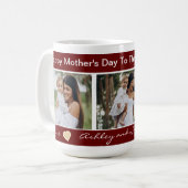 Happy Moederdag Photo Coffee Mok (Voorkant links)