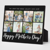 Happy Moederdag Photo Collage Custom Black Fotoplaat (Zijkant)