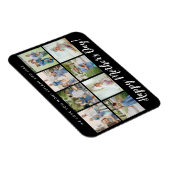 Happy Moederdag Photo Collage Custom Black Magneet (Rechterzijde)