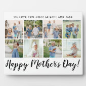 Happy Moederdag Photo Collage Custom White Fotoplaat (Voorkant)