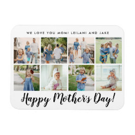 Happy Moederdag Photo Collage Custom White Magneet