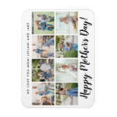 Happy Moederdag Photo Collage Custom White Magneet (Verticaal)