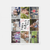 Happy Moederdag Photo Collage Fleece Deken (Voorkant)