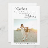 Happy Moederdag Photo Feestdagenkaart (Voorkant / Achterkant)