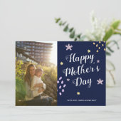 Happy Moederdag Photo Hand Drawn Flowers Schattige (Staand voorkant)