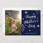 Happy Moederdag Photo Hand Drawn Flowers Schattige (Voorkant / Achterkant)