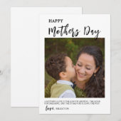 Happy Moederdag Photo Holiday Kaart (Voorkant / Achterkant)