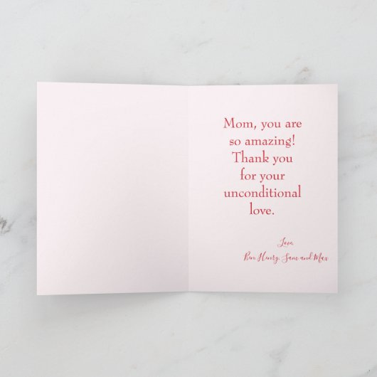 Happy Moederdag Photo Kaart (Binnen)